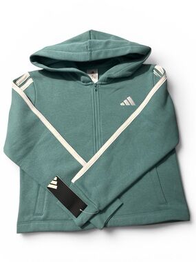 Adidas Kids' Teal Hooded Zip Jacket size M 10/12